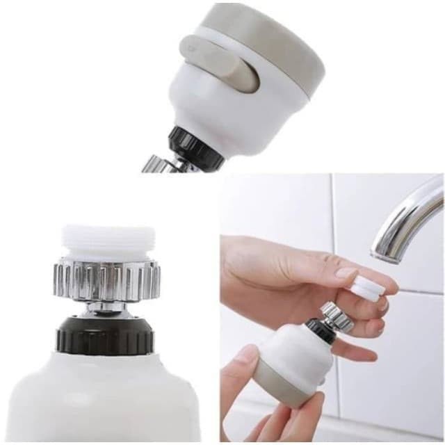 SAMBUNGAN KRAN TURBO FAUCET SPRAYER FLEXIBLE 360 ROTASI - 3 MODE SPRAYER KERAN