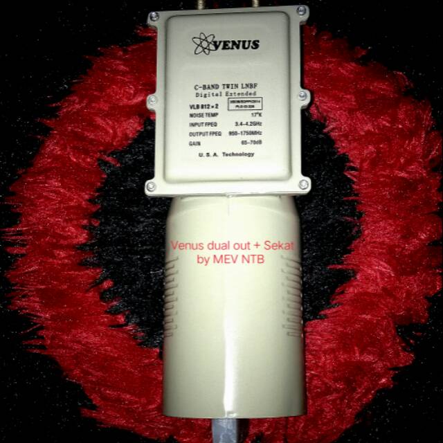 Lnb C band Venus dual out plus sekat untuk Satelit Yamal 601