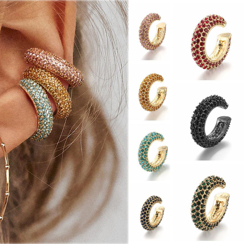 Suyo CZ Cuff Earrings Fashion Hadiah Perhiasan Tanpa Tindik Tanpa Tindik Anting Tindik