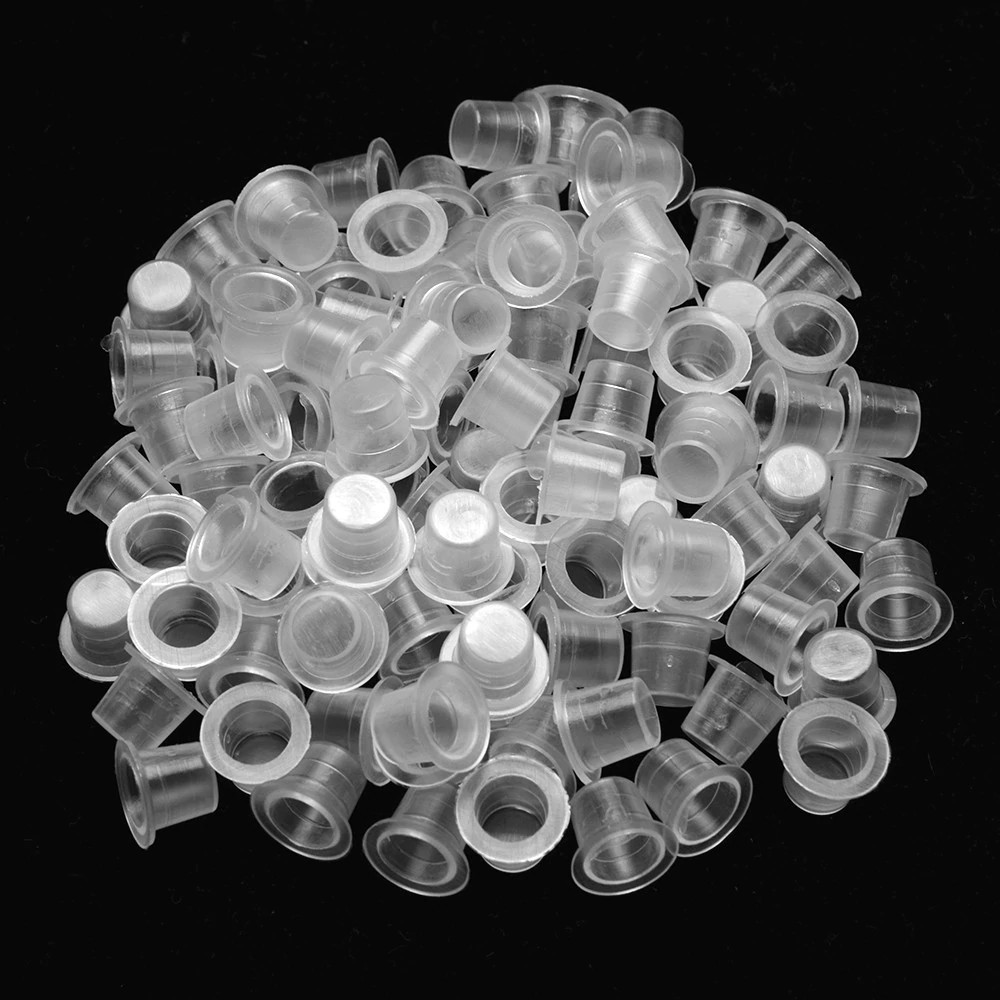 

PRODUK IMPORT 1000Pcs Plastic Disposable Tattoo Ink Cups Microblading Pigment Clear Holder