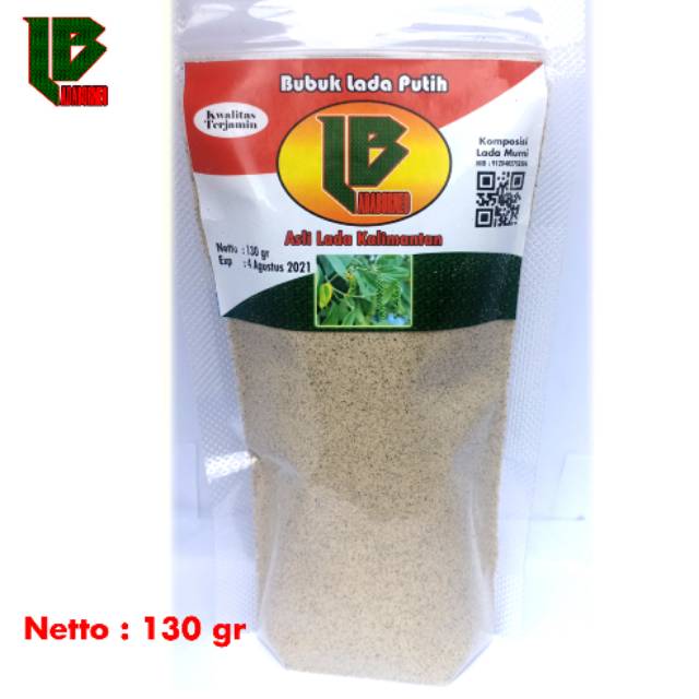

Bubuk Lada Putih Murni Grade A kemasan Plastik 130 Gram kwalitas terjamin dan Harga Murah
