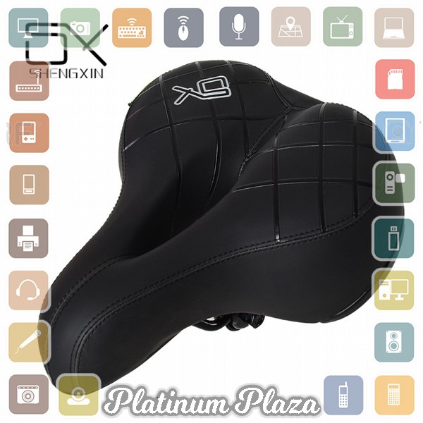 VERDENERGIA Sadel Sepeda Comfortable Shock Absorption with Tail Warning Reflective Ta`2S1HIM-- Black