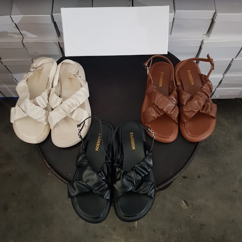 Sendal Tali Wanita 010750 Sandal Import Wanita Kxs Tali Belakang