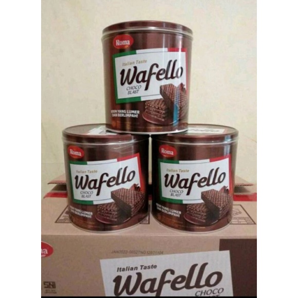 

Wafello wafer kaleng 1 dus isi 6 kaleng