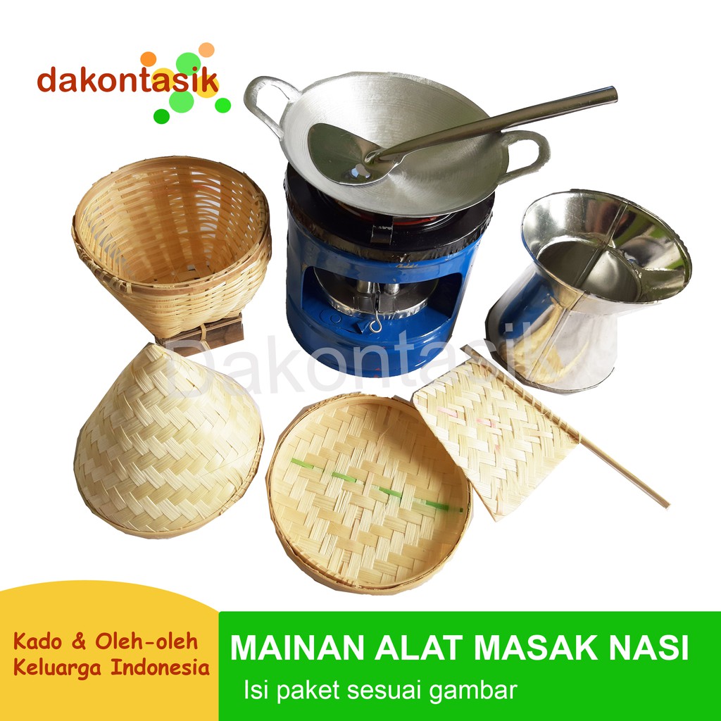 DakonTasik Mainan Alat  masak memasak  Nasi  set Shopee 