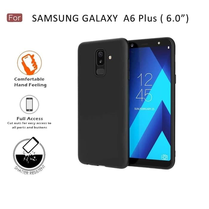 Case Polos Samsung Galaxy A6 Plus  Ultra Slim Black Cover