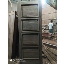 Pintu kayu Jati tua lis timbul + kusen