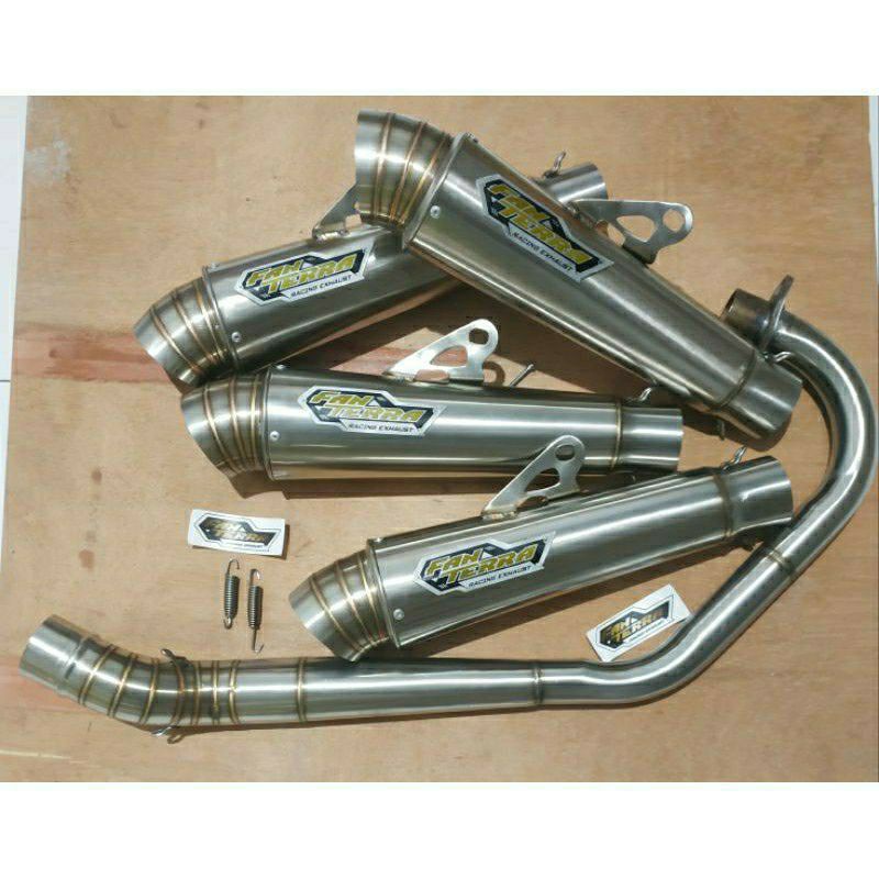 knalpot racing fantera model jigsaw leher paten PNP gl cb Megapro Tiger Fu karbu