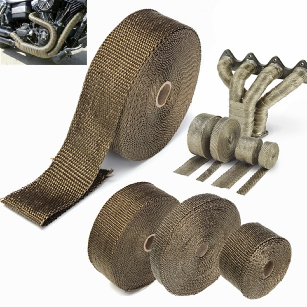 Exhaust Heat Wrap >> 5m Titanium Exhaust Heat Wrap Roll Cable Pipe Tape With 6 Stainless Ties Kit Exhaust Heat Wrap >> 5m Titanium Exhaust Heat Wrap Roll Cable Pipe Tape With 6 Stainless Ties Kit