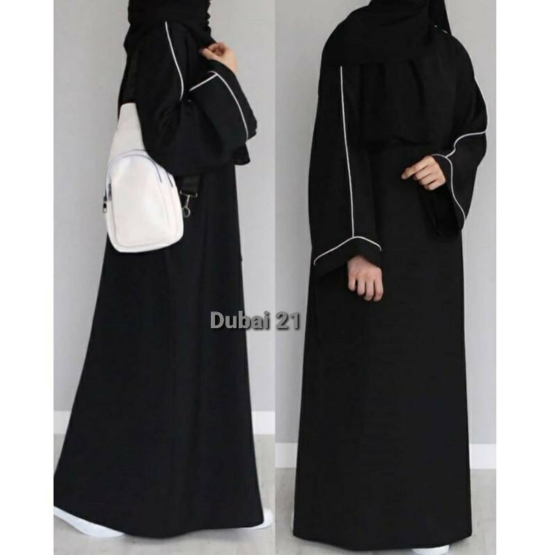 GALLERY EXCLUSIVE ( COD ) ABAYA HITAM GAMIS DUBAI ( GESER KANAN UNTUK LIAT MOTIF MOTIF NYA )
