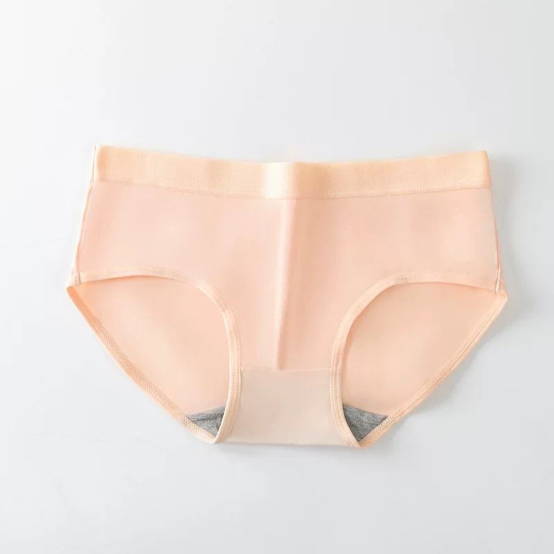 [ LINGERIE MASTER ] - (C-13) Celana Dalam Seamless Tanpa Jahitan Anti Nyeplak Fashion Es Sutra CD&BRA high quality-C-13 Peach