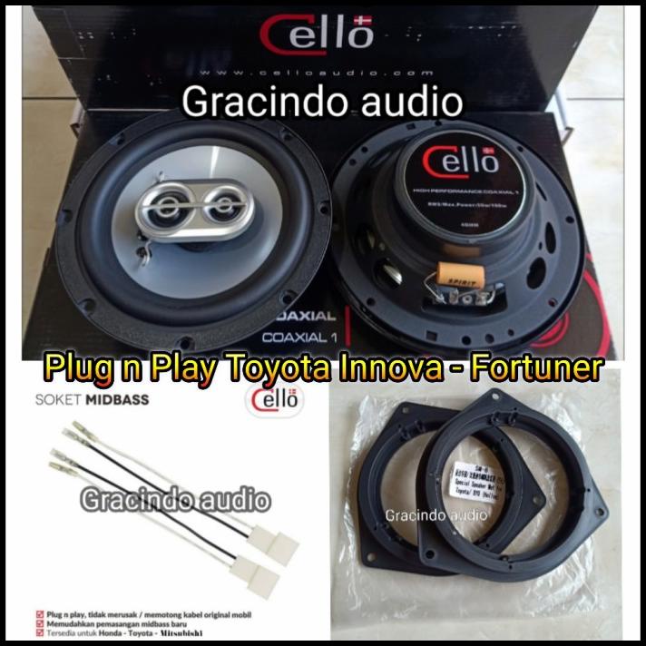 Speaker Pintu Coaxial Cello 3Way Pnp Oem Toyota Innova Fortuner 16-Now