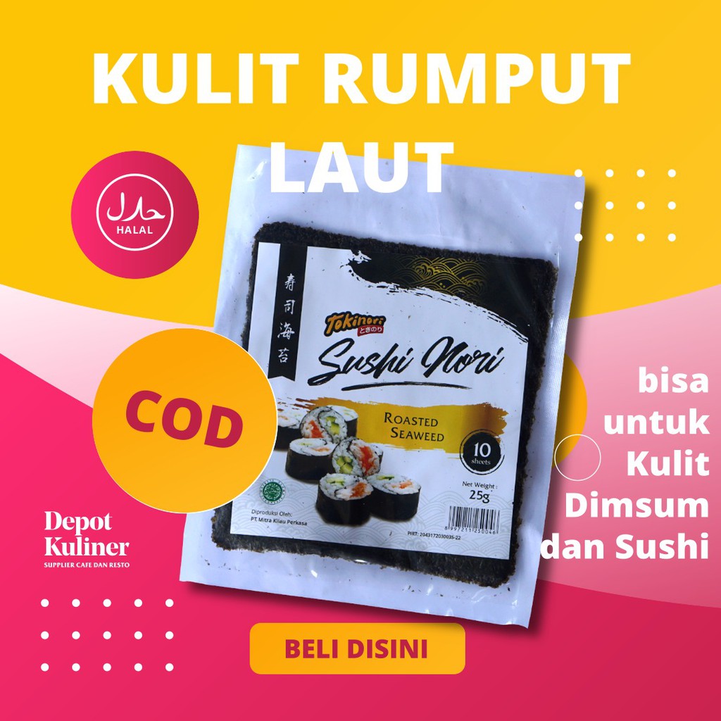 Kulit Dimsum Rumput Laut Sushi  Nori