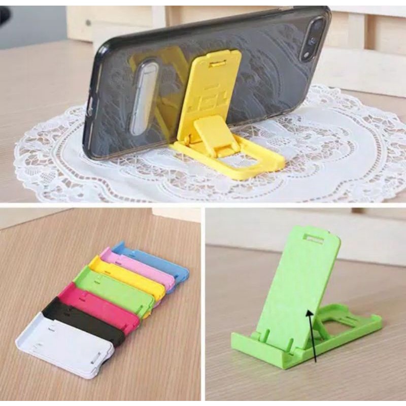 Dudukan handphone lipat / Stand HP / holder universal / Kursi HP (Stand Mini)