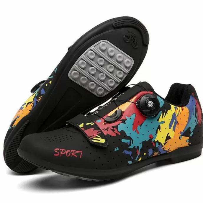 Speed Sepatu Sepeda Non Cleat Sepatu Gowes Non Cleat Graffiti Black