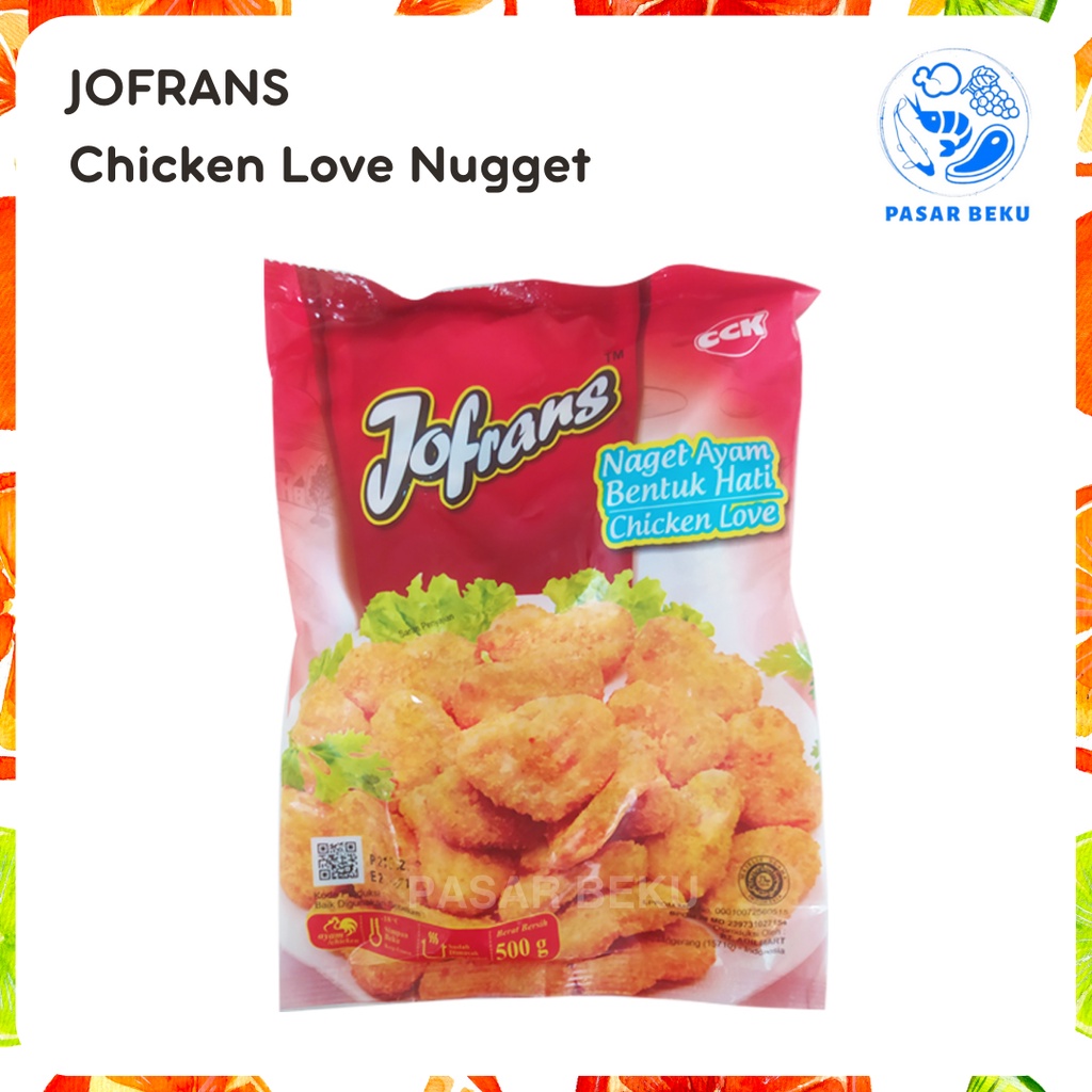 

(Khusus AREA SUMBAR) Nugget Love Jofrans 500 Gram Naget Bentuk Hati Jajanan Kekinian Frozen Food Pasar Beku Padang