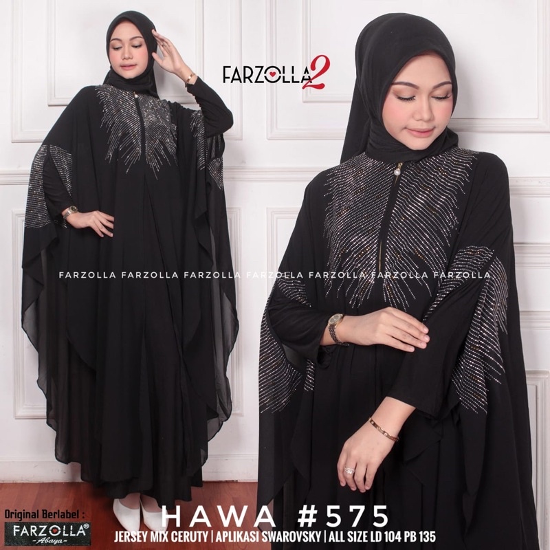 Abaya Turkey | Hawa #575 | Busana Arab Muslimah Original by Farzolla