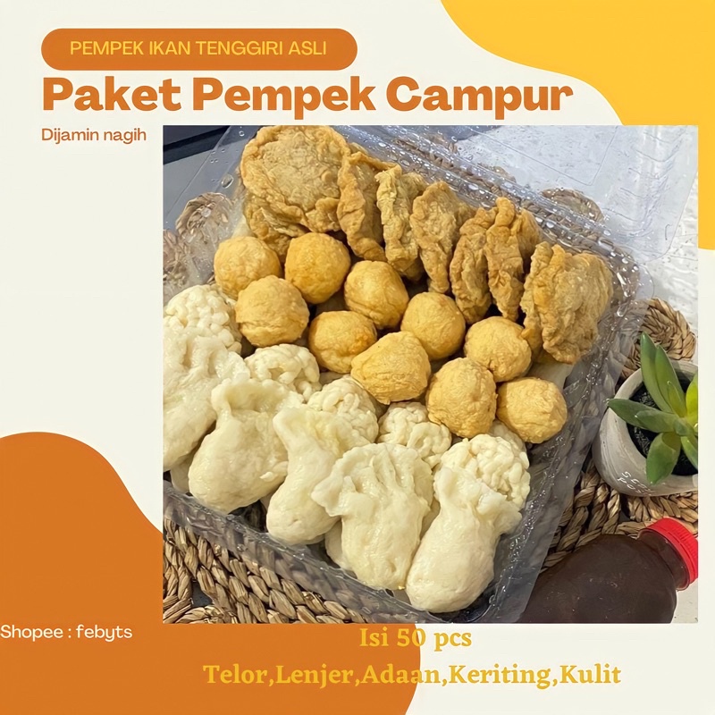 

PEMPEK PALEMBANG IKAN TENGGIRI ASLI ( PAKET KOMPLIT)