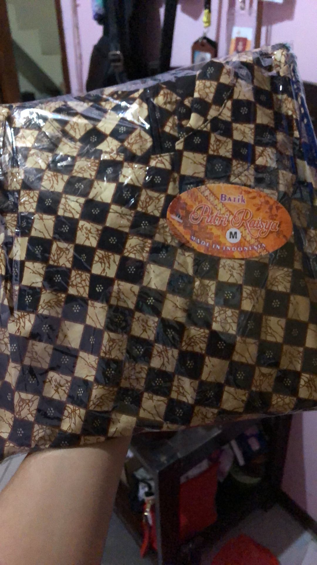 Couple Tunik M969 Asimetris Gunungan Wayang Atasan Batik Wanita Pria Murah Seragam Kantor Cantik