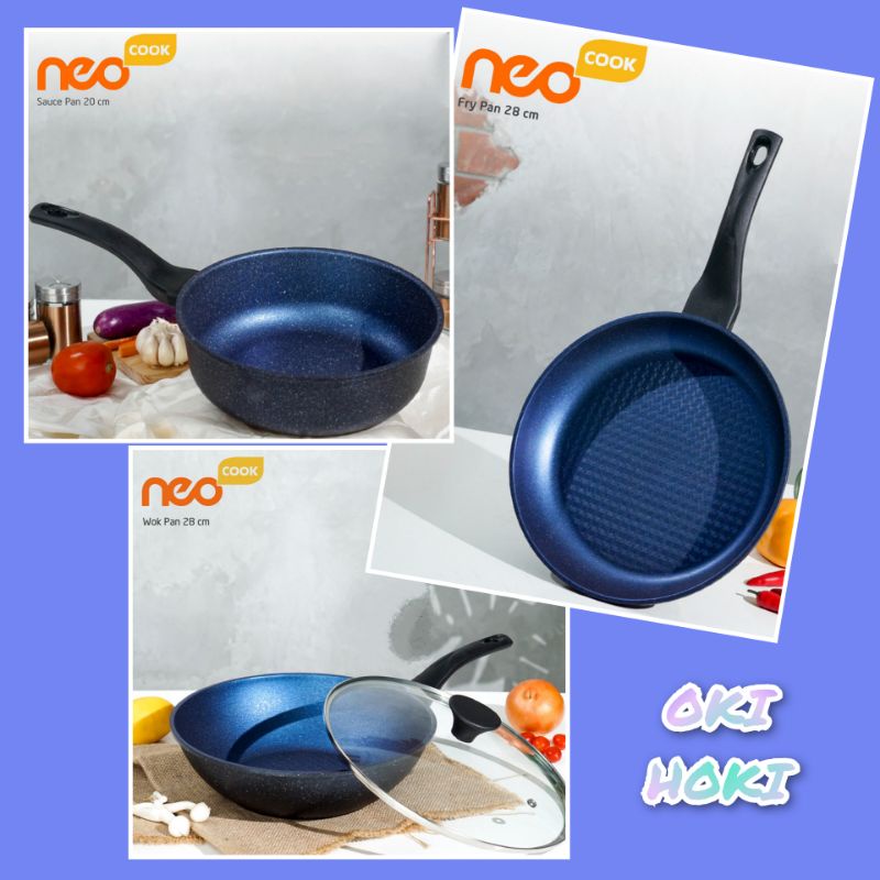 [COD]a b √Neocook Wok Pan 28 cm Neocook Fry Pan 28 cm Neocook Sauce Pan 20 cm Panci sultan panci ant
