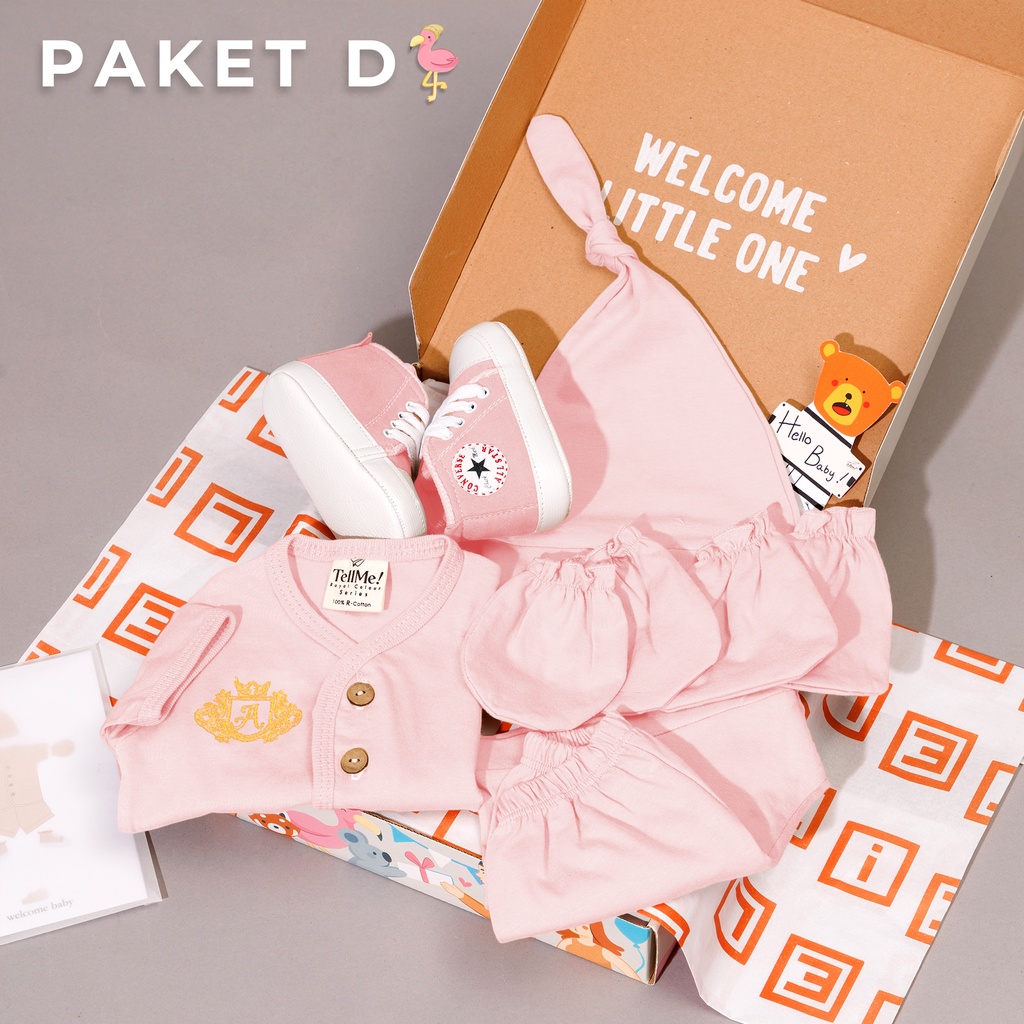 Hampers Bayi Newborn Baby Gift Set Parcel Hadiah Kado Lahiran Laki Laki Perempuan Cowok Cewek Custom-PAKET D