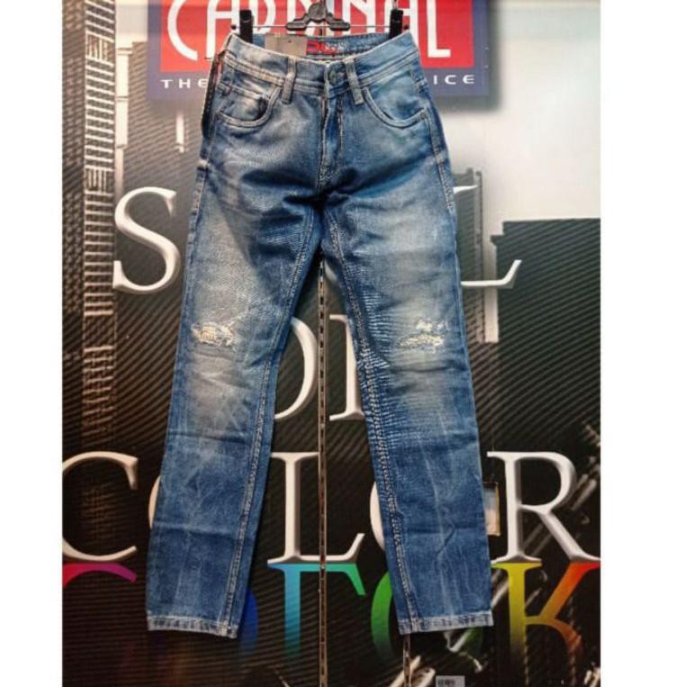 Celana jeans pria CDL Original by Cardinal model sobek bahan strecht (ART. X1044)