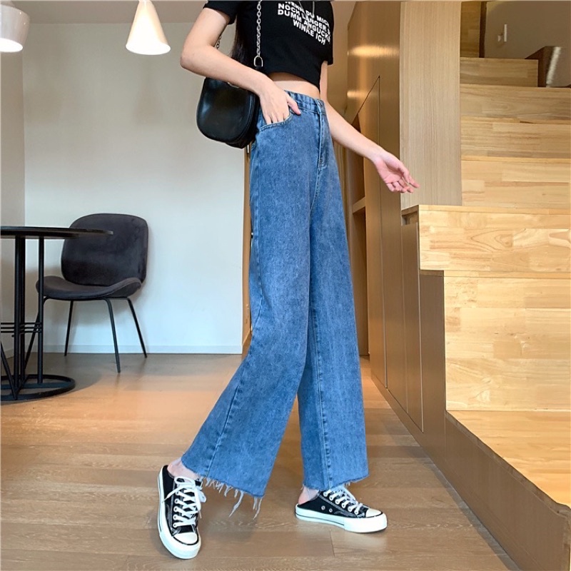 JEANS IMPORT HIGHWAIST PANTS CELANA DENIM LOOSE HW CULLOTE KULOT WANITA CEWEK MX827