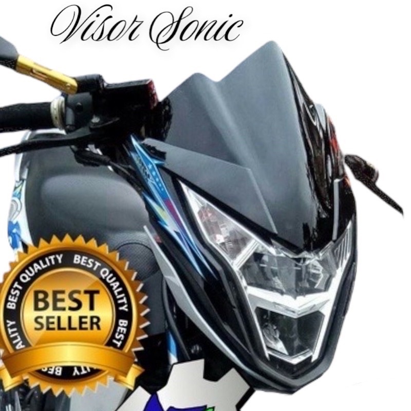 Visor Honda Sonic 150R Model Jenong Smoke Hitam Bening Ice Blue