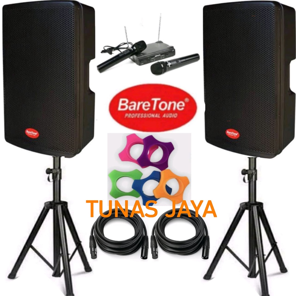 Paket Speaker Aktif ACTIVE BARETONE 15 inch 500 watt 500watt MAX15RC ORIGINAL COMPLETE FREE ACC