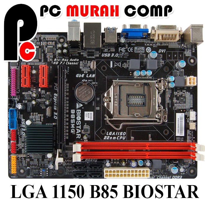 Mobo Intel LGA 1150 B85M ONBOARD BIOSTAR