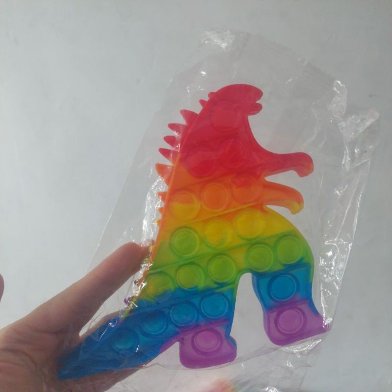 《READY STOCK 50+ JENIS》 Mainan Anak Pop it Fidget Unicorn Rainbow Versi 1-Gozilla