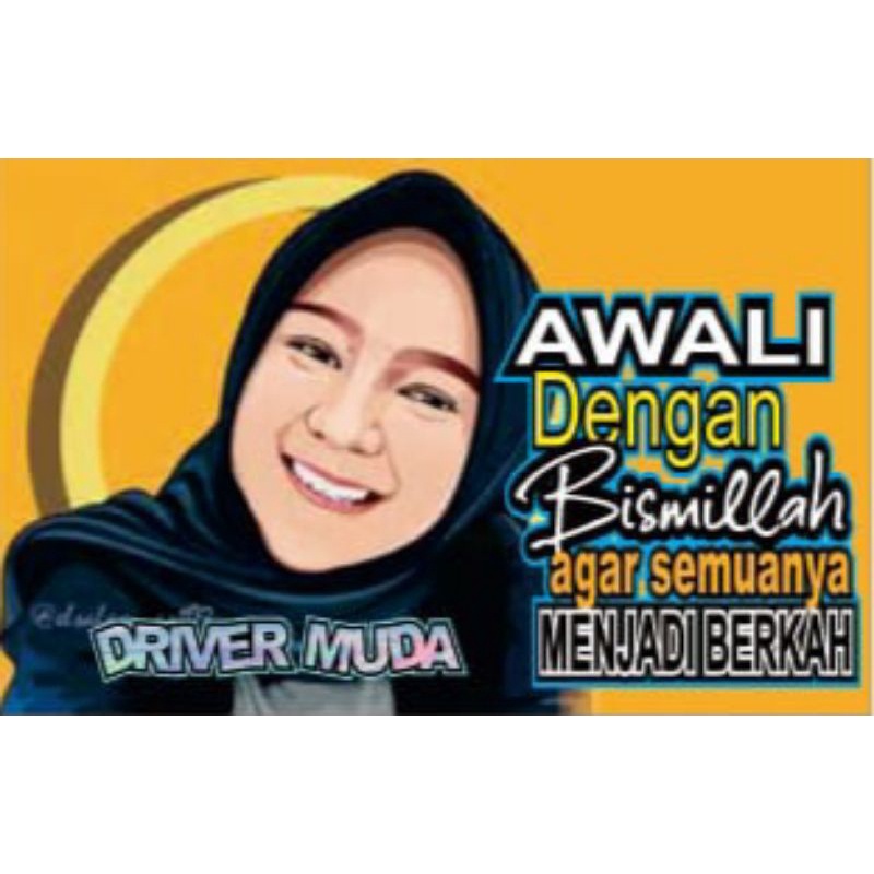 STIKER GAMBAR CEWEK DAN KATA KATA LUCU UNTUK KACA PINTU BODY MOBIL TRUCK PICK UP DLL