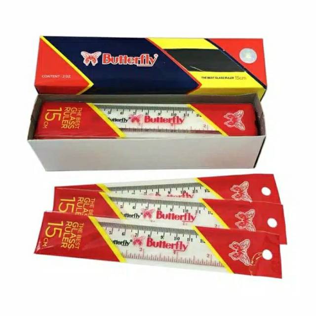 

Penggaris Butterfly 15 cm dan 20 cm / Butterfly Ruler 15 cm dan 20 cm