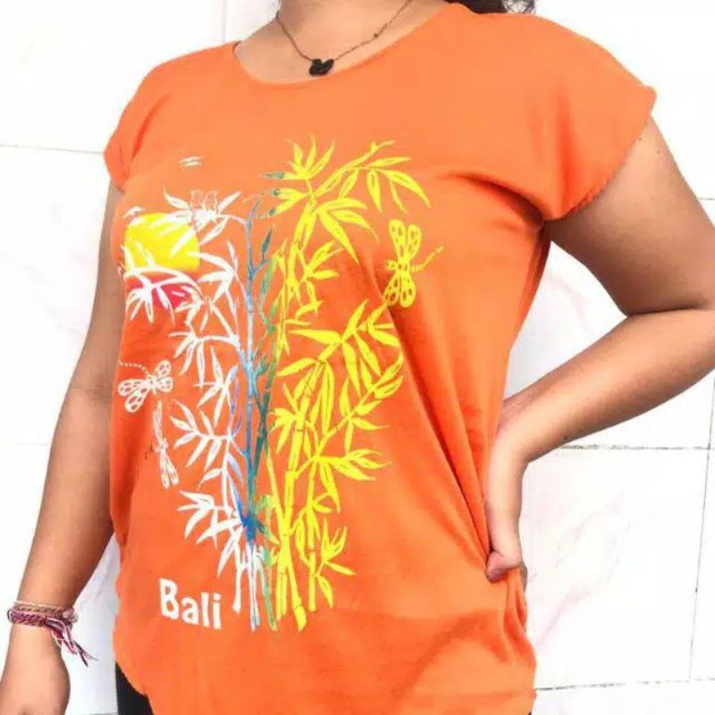 Atasan wanita motif bambu best seller(kaos)