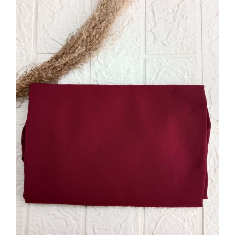 Bergo Maryam Simple Tali Jilbab Siria Wolfis Non Pet Daily Hijab Remaja-Marun