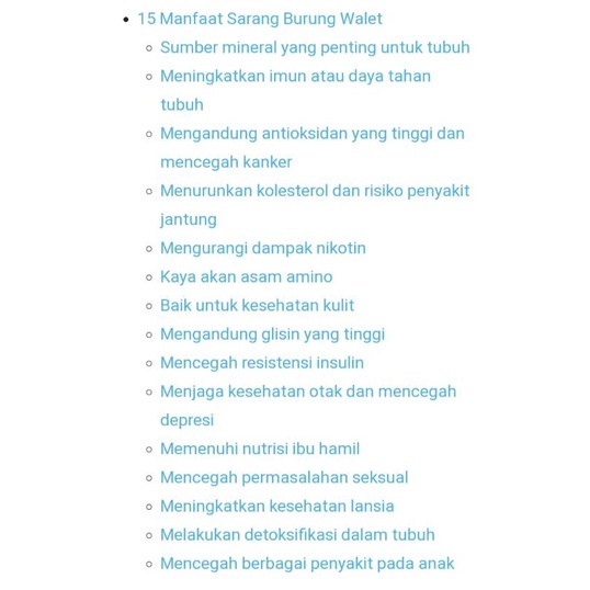 

Minuman dari sarang walet.