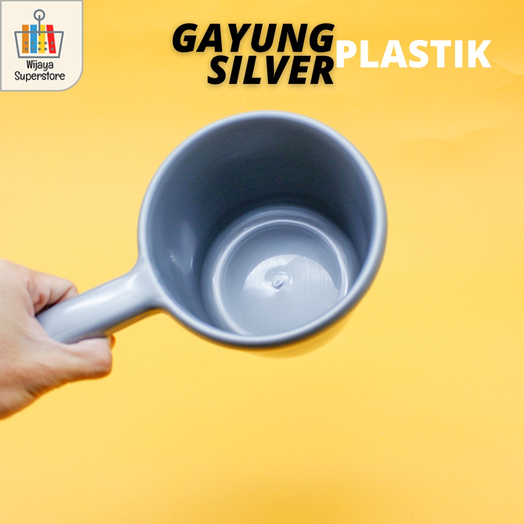 Gayung Silver Abu Plastik - Gayung Mandi Plastik Tebal
