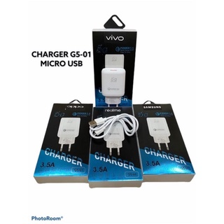 Tc Travel / Charger Branded G5-01 , 1USB 3.5A POWER QUICK 3.0 Android Micro Usb Pack Import