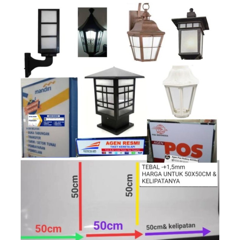 FIBER PLASTIK LEMBARAN buat lampu hias & kerajinan tangan lainya