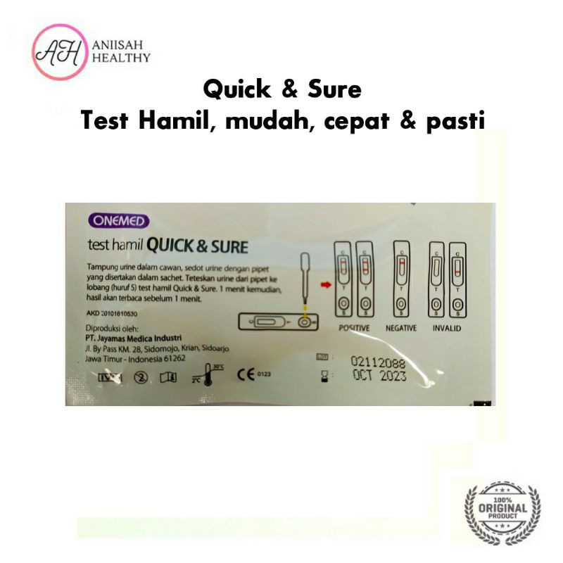 Tes Kehamilan Onemed Quick&amp;Sure &gt; Tes Hamil Cassette &gt; Testpack &gt; Tespek &gt; Pregnancy Test Stick