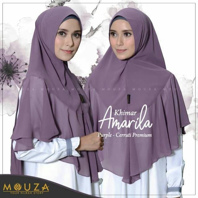 Mouza khimar polos amarila khimar