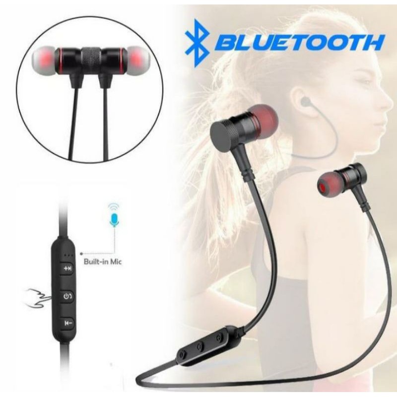 MAGNET HEADSET BLUETOOTH  EARPHONE BASS