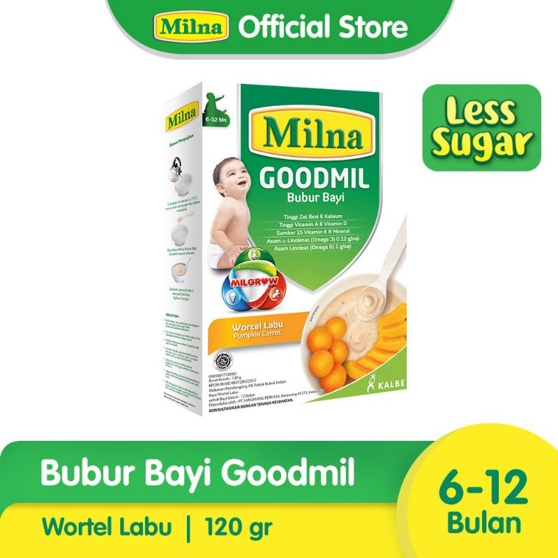 Milna Goodmil Bubur Bayi 6+ Wortel Labu 120gr