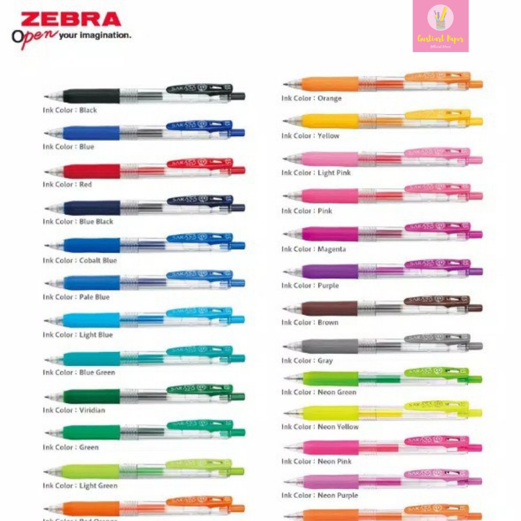 

pulpen Gel Sarasa Zebra Clip 0.5 Murah
