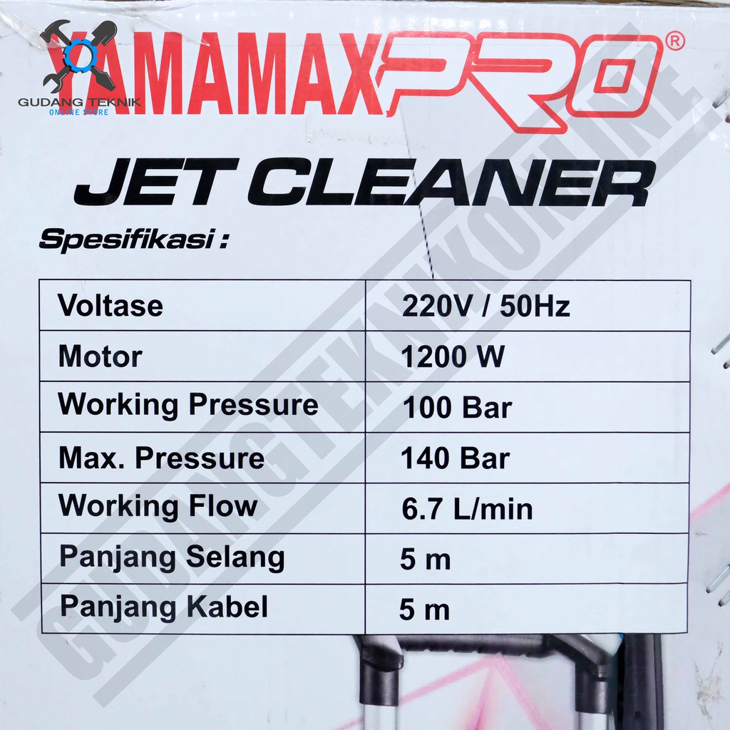 Jet Cleaner Yamamax Pro Jet-90 - Mesin Cuci Steam Motor Mobil Yamamax Jet 90