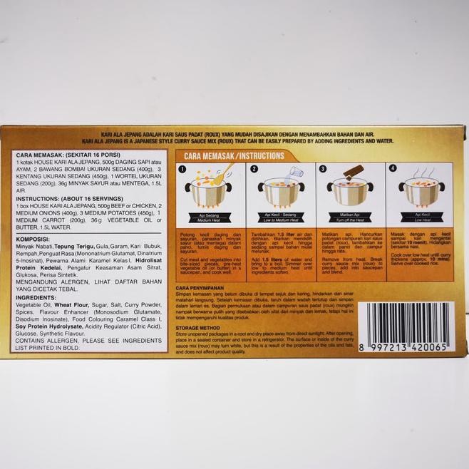 

GFZS HOUSE KARI ALA JEPANG 300 GRAM UNTUK 16PORSI BUMBU CURRY JEPANG HALAL BX37
