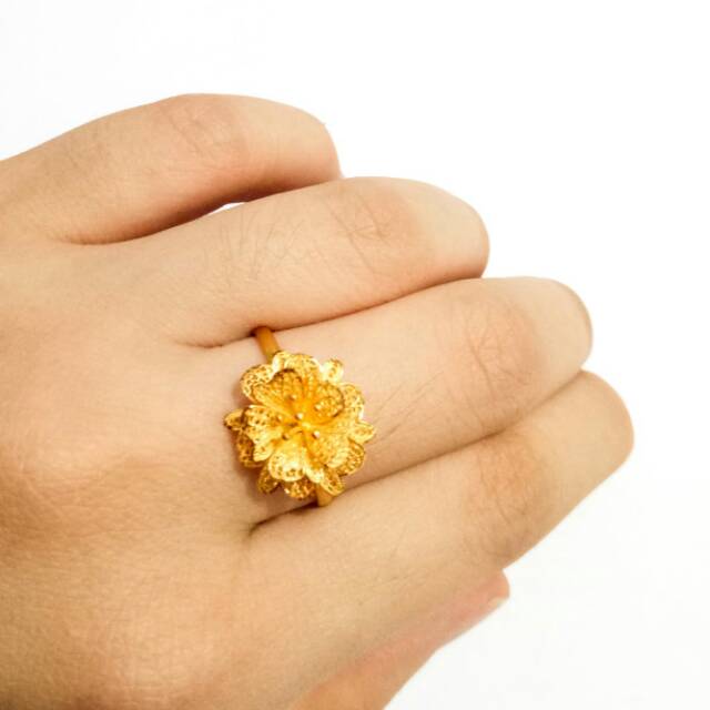 Cincin kendari elegant emas asli kadar 700 dan 875