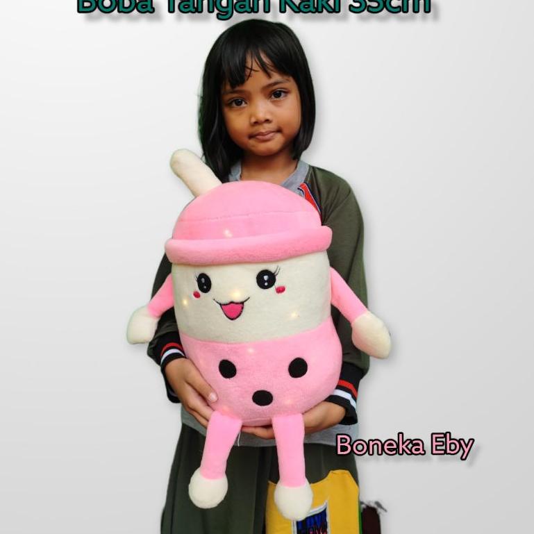 CMH.20707 ‑ Boneka Boba Ada Tangan Dan Kaki Bisa Nyala Lampu LED Murah Lucu 35cm