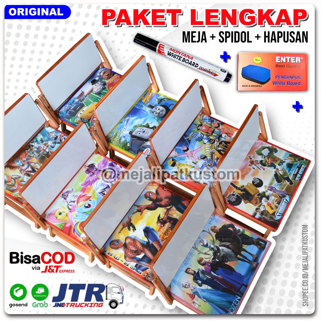 

[Meja + Spidol + Hapusan] Meja Lipat Belajar white board mejalipatkustom
