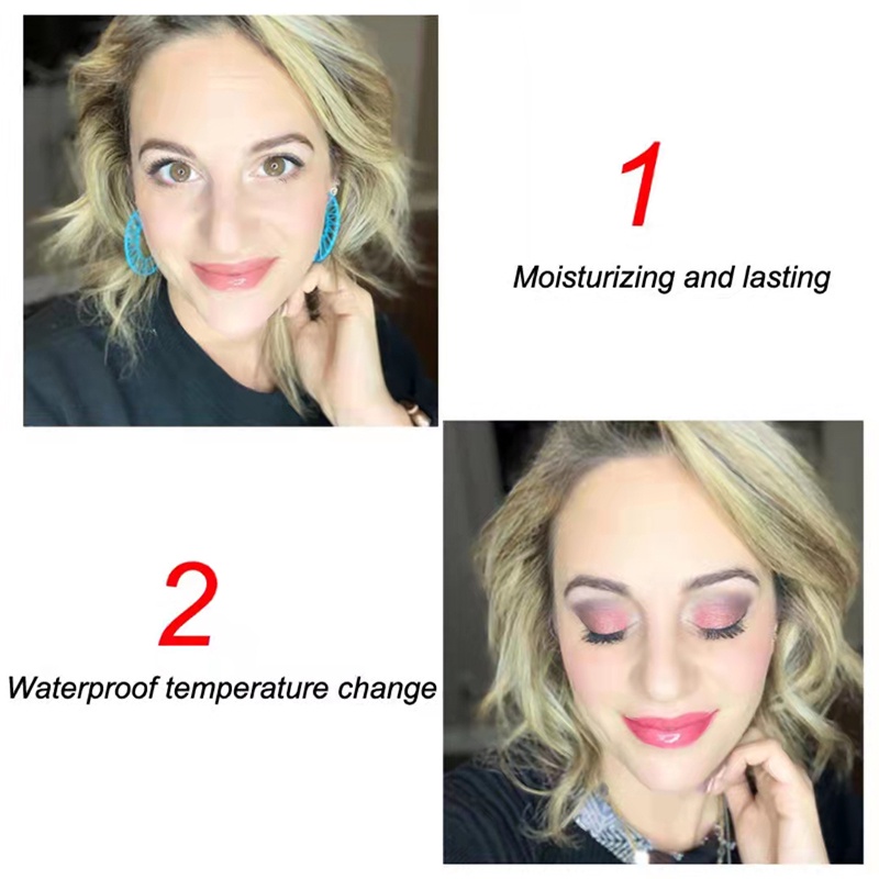 (COD)  Lips Gloss Cair Warna Bening Tahan Lama Berubah Warna Pink Original